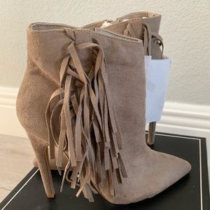 Size 7 brand new taupe suede boots